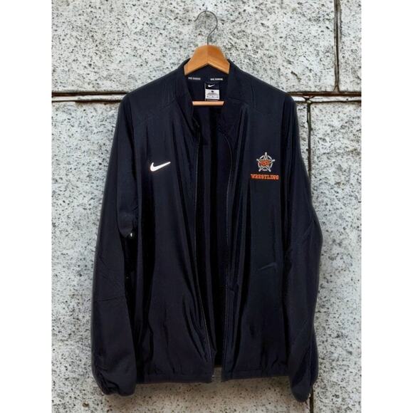 Oklahoma State Cowboys Wrestling Nike Jacket XL Black Full Zip Team Issued 72825 - Picture 2 of 7